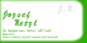 jozsef metzl business card